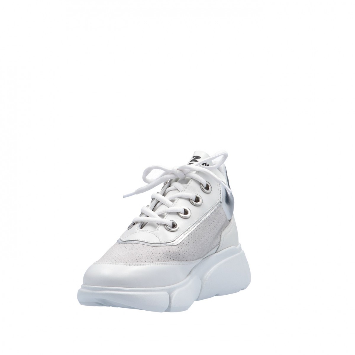 Elvio zanon Sneaker Bianco/argento Gomma EL7301X
