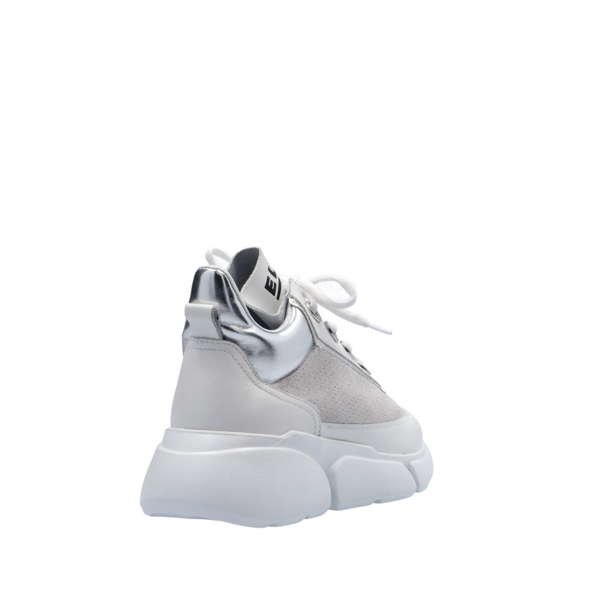 Elvio zanon Sneaker Bianco/argento Gomma EL7301X