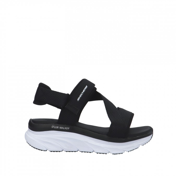 Sneakers Skechers donna vendita online Skechers Sandalo zeppa Nero/bianco Zeppa 119302