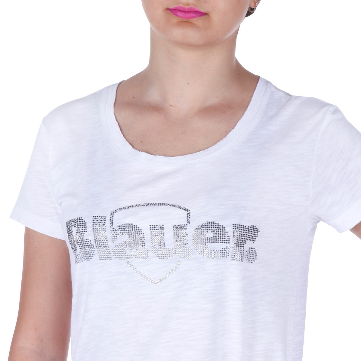 Blauer T-shirt Bianco 23SBLDH02405