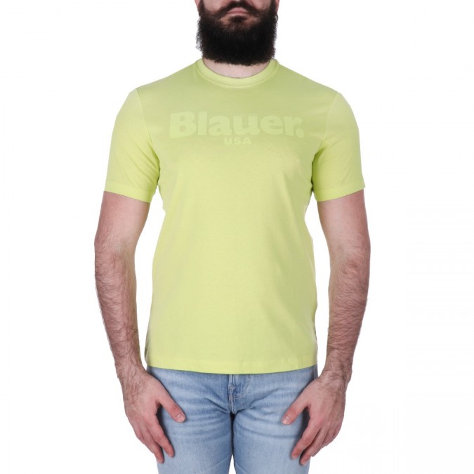  Blauer T-shirt Verde acido...