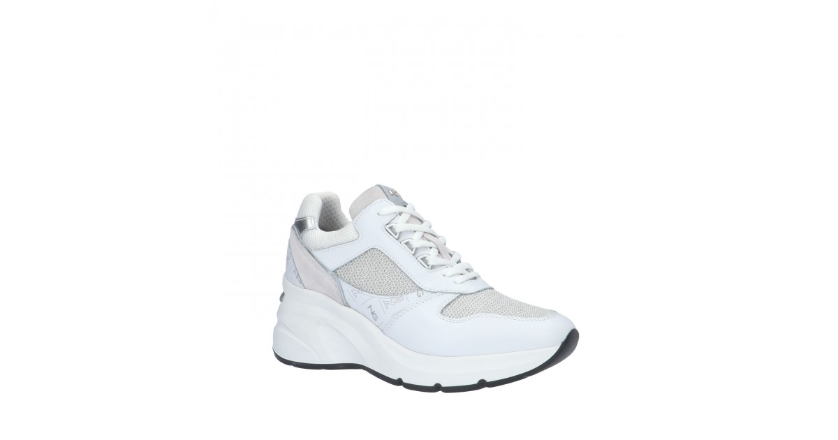 Nerogiardini Sneaker Bianco/argento Zeppa E306470D