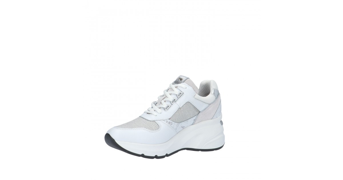 Nerogiardini Sneaker Bianco/argento Zeppa E306470D