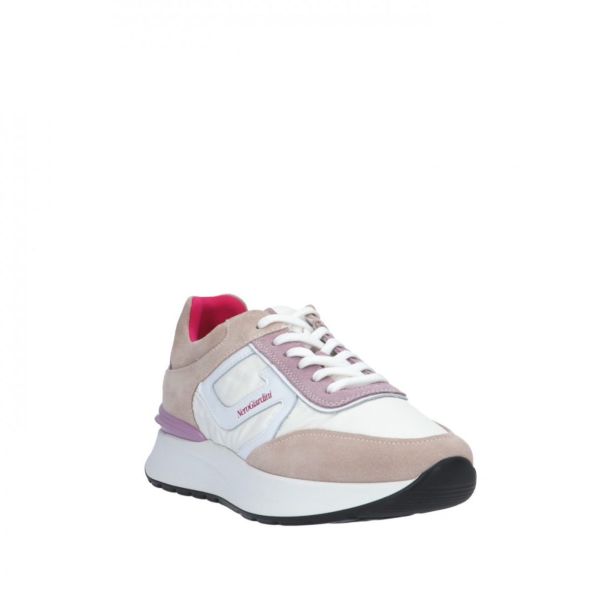 Nerogiardini Sneaker Bianco/lilla Gomma E306443D