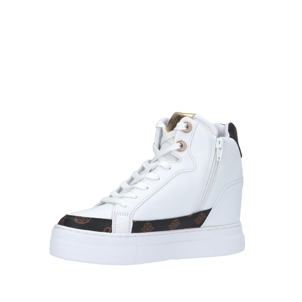 Guess Sneaker alta Bianco/marrone Gomma FL7FRIFAL12