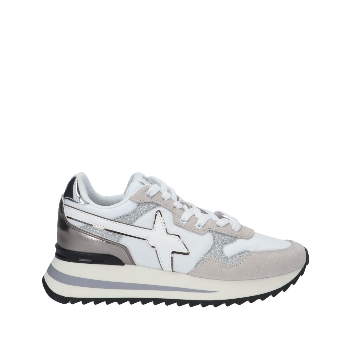 W6yz Sneaker Bianco/argento Gomma YAK