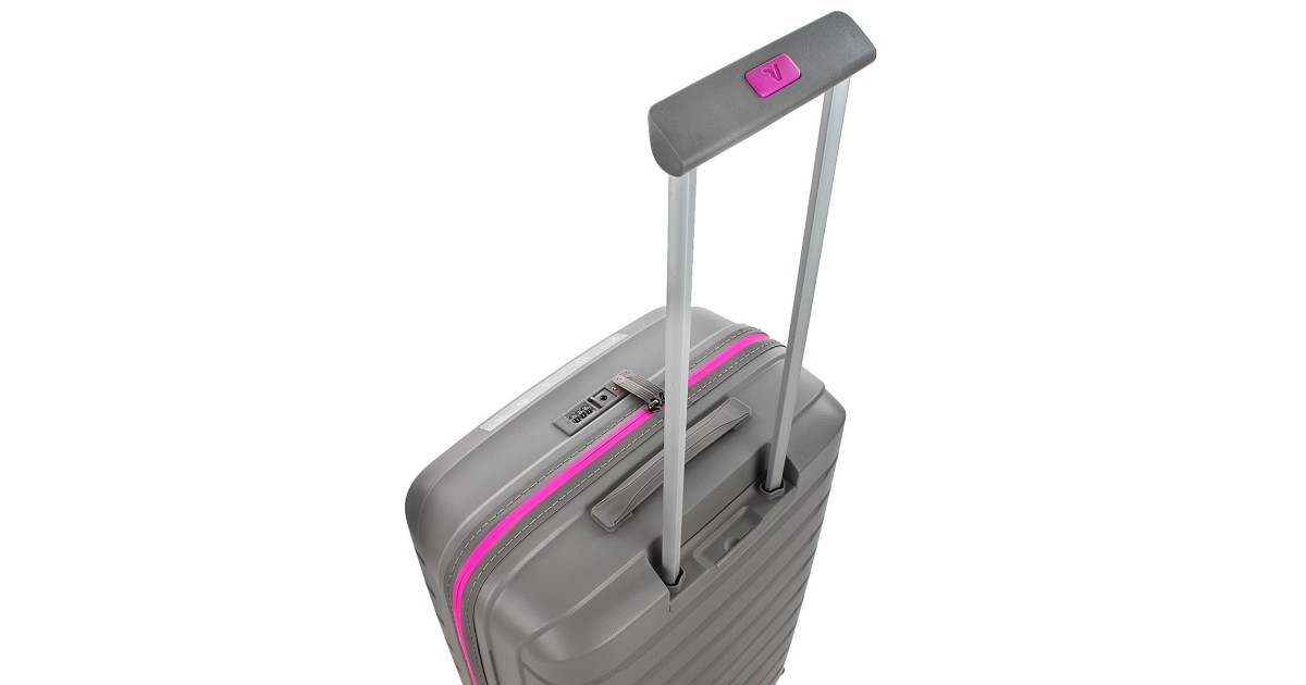 Roncato Spinner m 4 ruote Grigio/rosa Butterfly neon 417982
