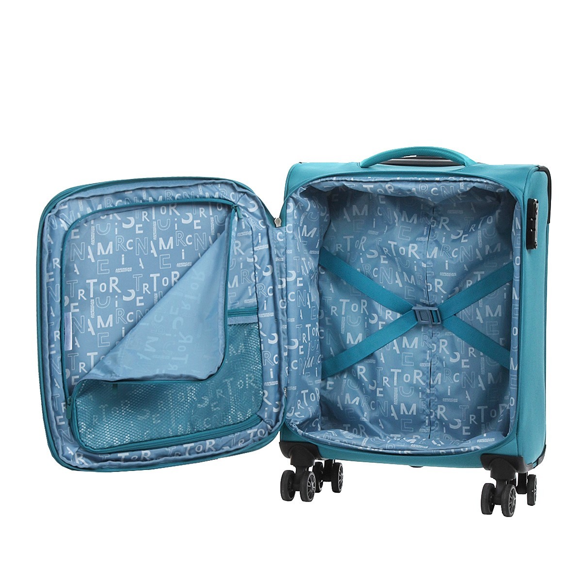 American tourister by samsonite Spinner cabina 4 ruote Stone teal Pulsonic MD6*21001