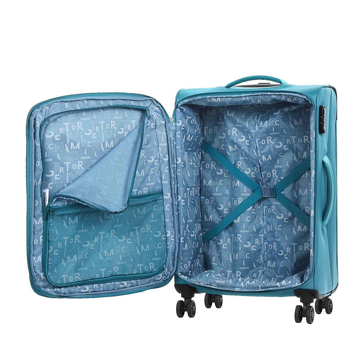American tourister by samsonite Spinner m 4 ruote Stone teal Pulsonic MD6*21002