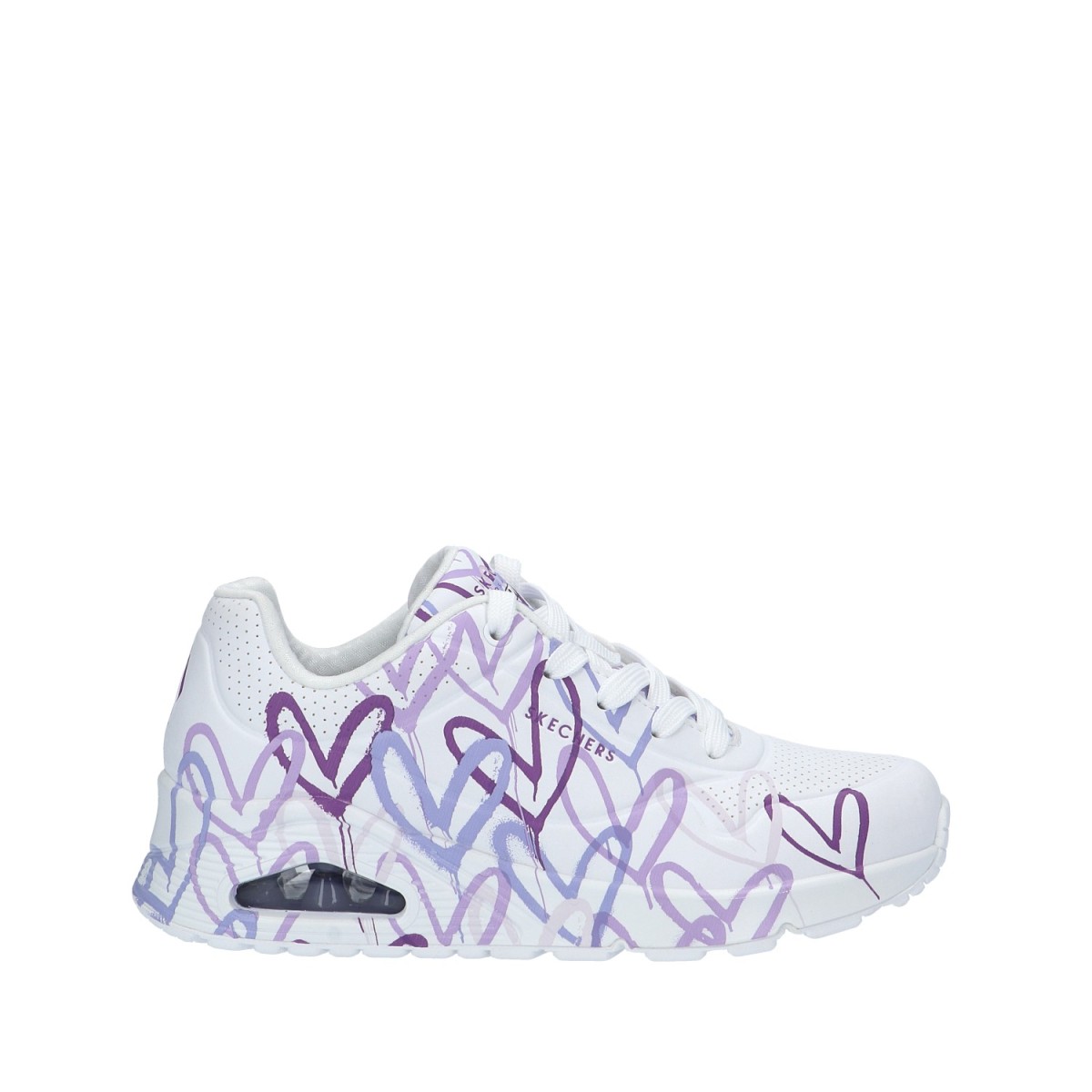 Skechers Sneaker Bianco/viola/lavanda Gomma 155507