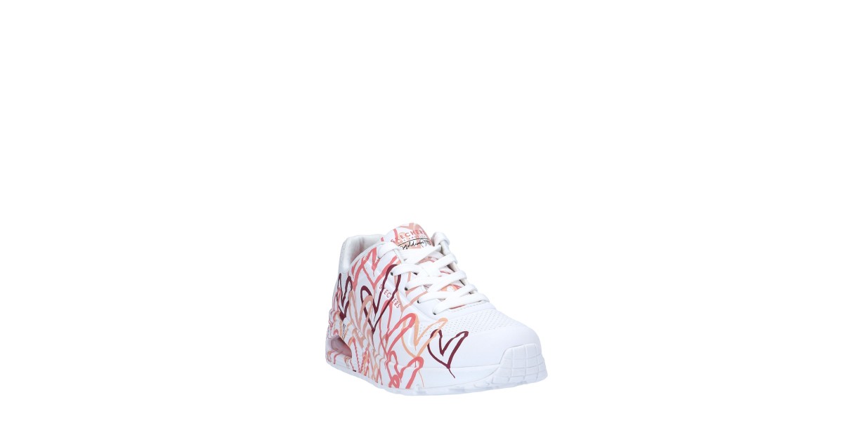 Skechers Sneaker Bianco/corallo Gomma 155507