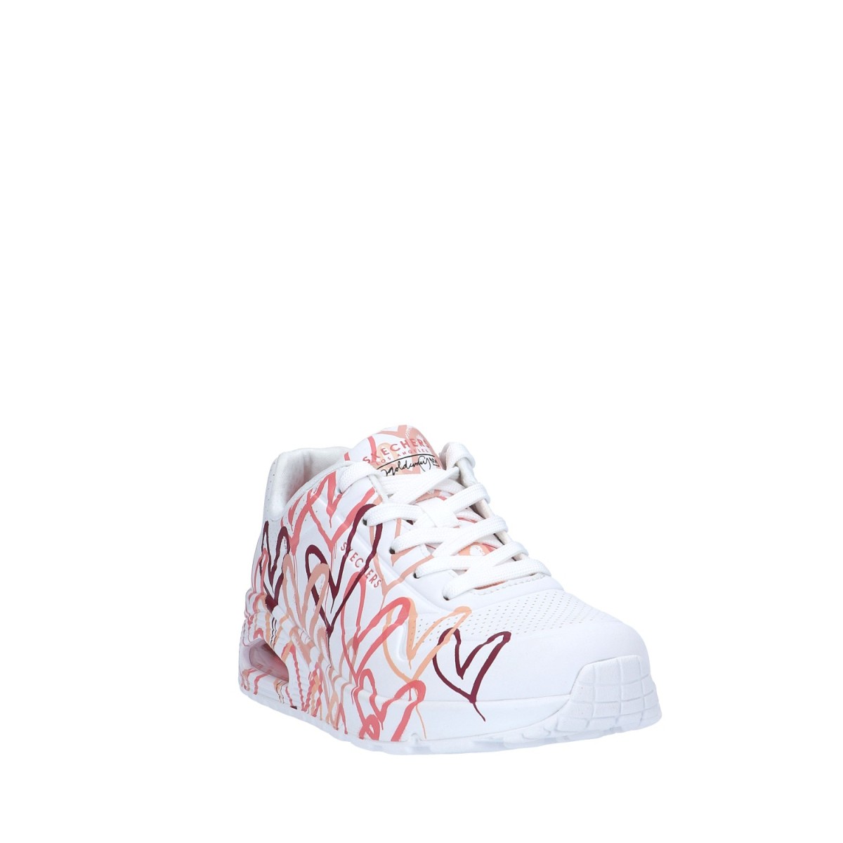 Skechers Sneaker Bianco/corallo Gomma 155507