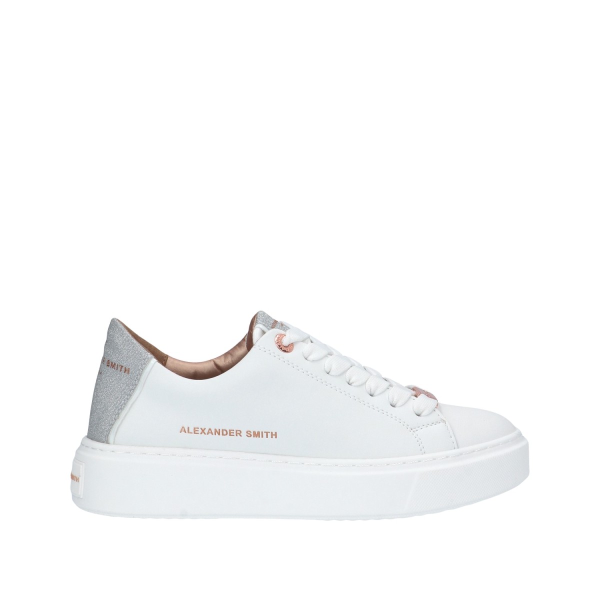 Alexander smith Sneaker Bianco/argento Gomma LDW-8290-WSV