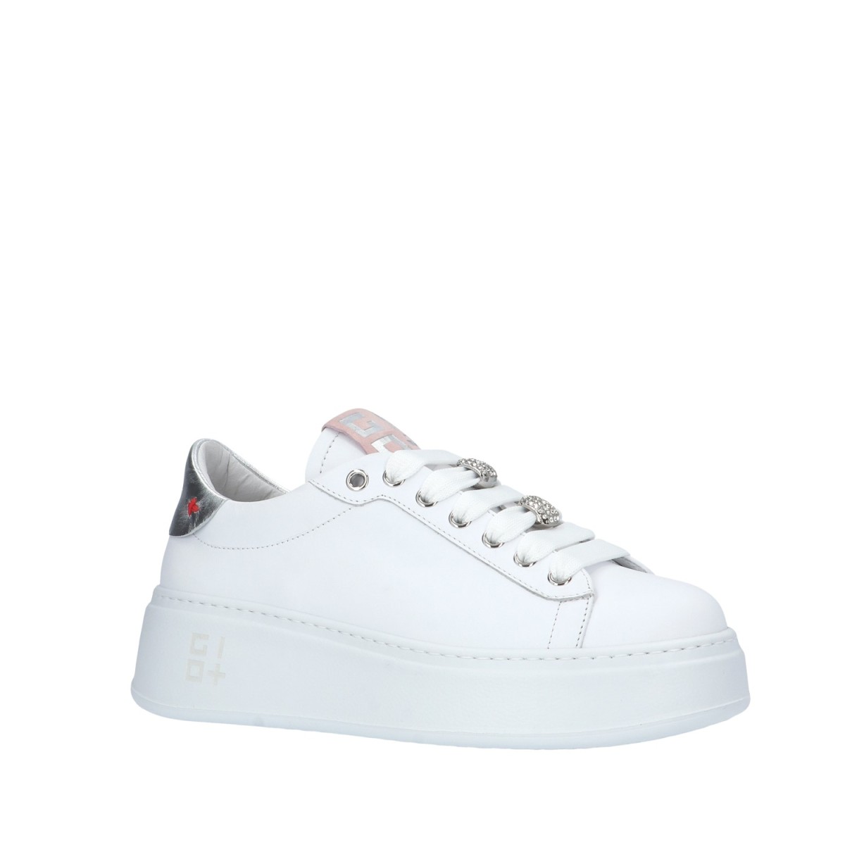Gio+ Sneaker Bianco/argento Gomma PIA130A