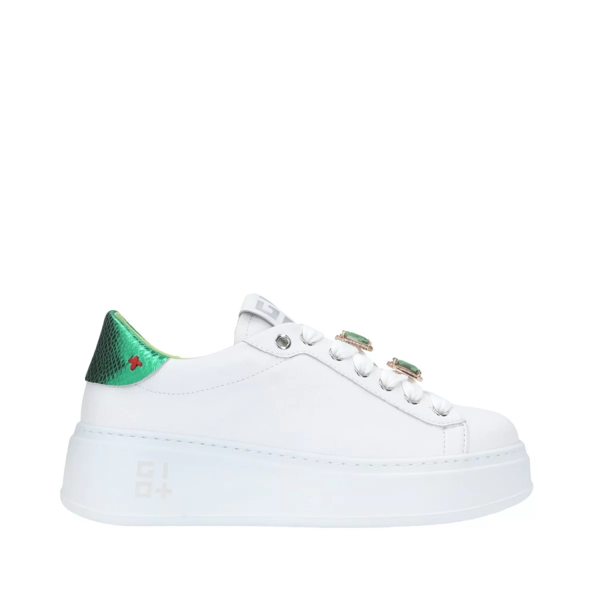 Gio+ Sneaker Bianco/verde Gomma PIA180C