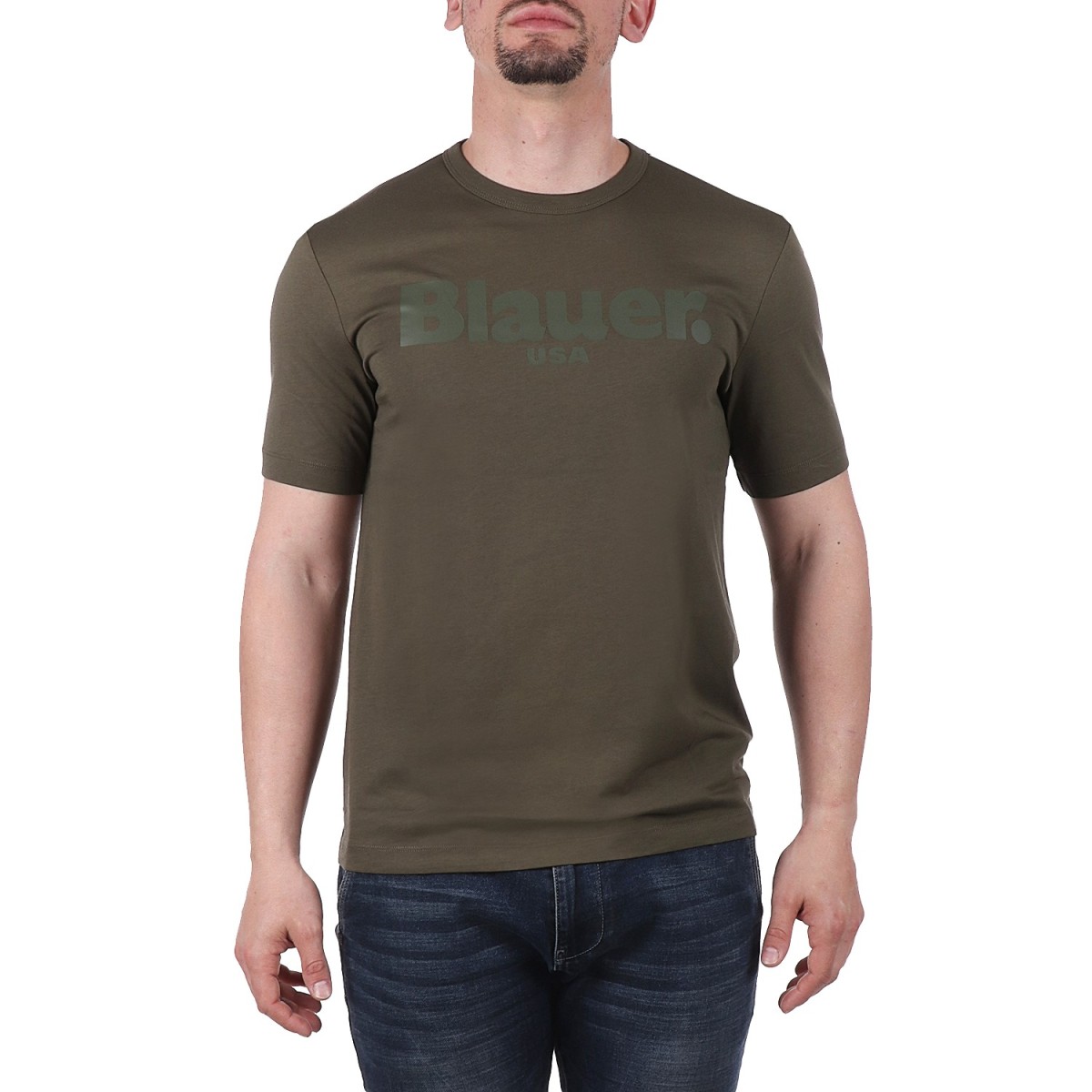 Blauer T-shirt Verde militare 24SBLUH02142