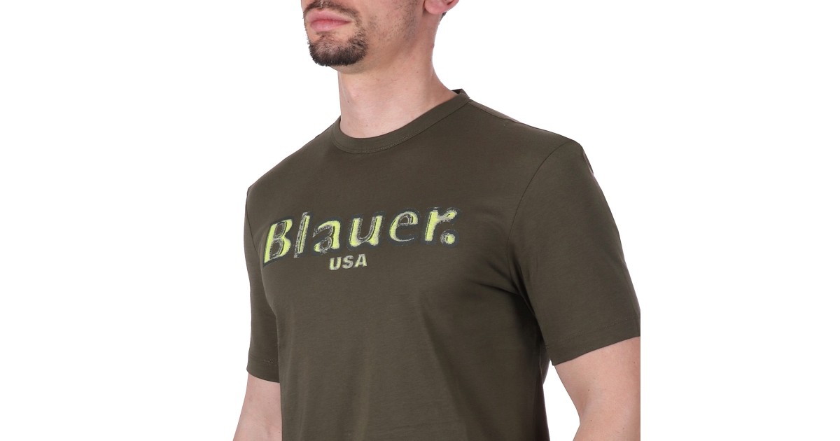 Blauer T-shirt Verde militare 24SBLUH02144